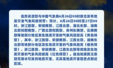 地质灾害气象风险预警：浙江等8省区部分地区风险较高